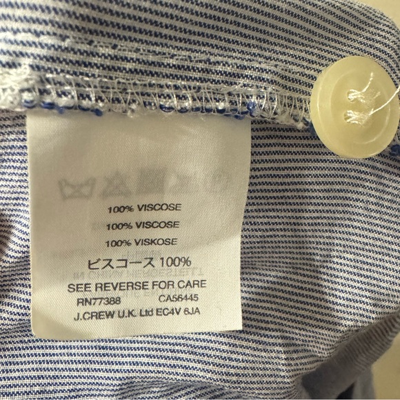 Madewell Button Back Tie Tee in Blue and White Pinstripe - Picture 11 of 11